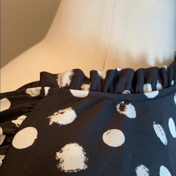 EUC J. Crew Polka Dot Peplum Blouse - Picture 6 of 9